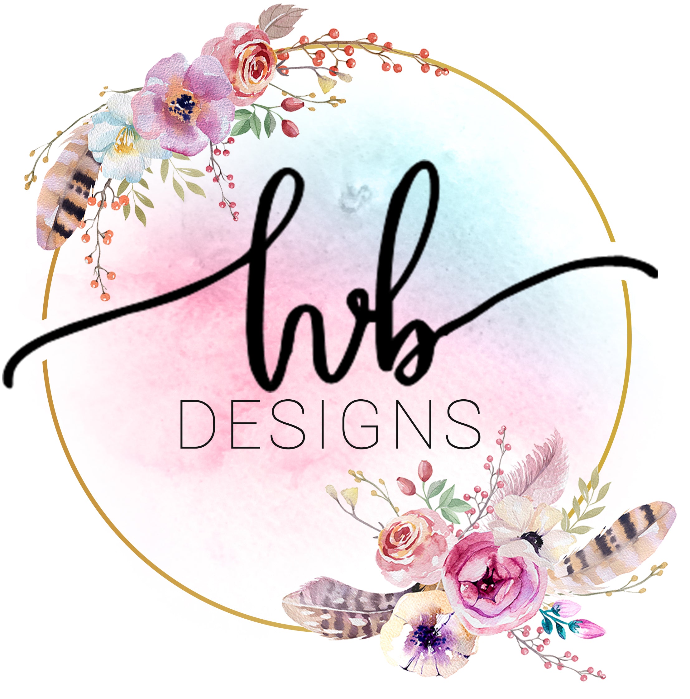 Floral Tumbler Logo - Girly Tumbler Business Logo - Instagram