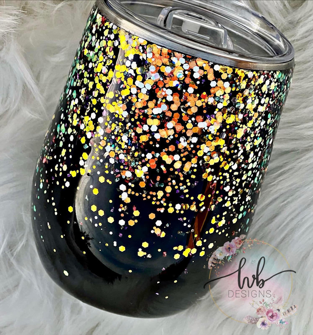 Waterfall Glitter Wine Tumbler